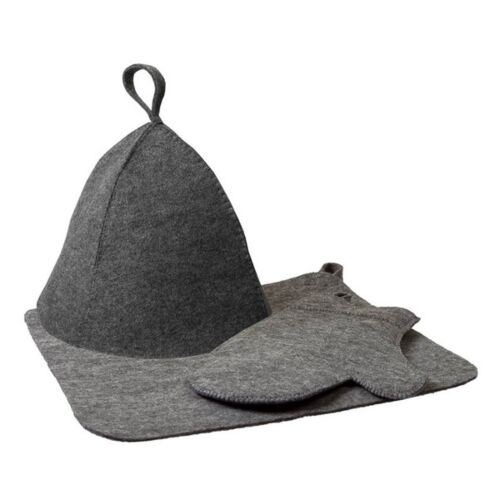 Набор "Hot Pot" из 3-х предметов (шапка, коврик, рукавица) серый