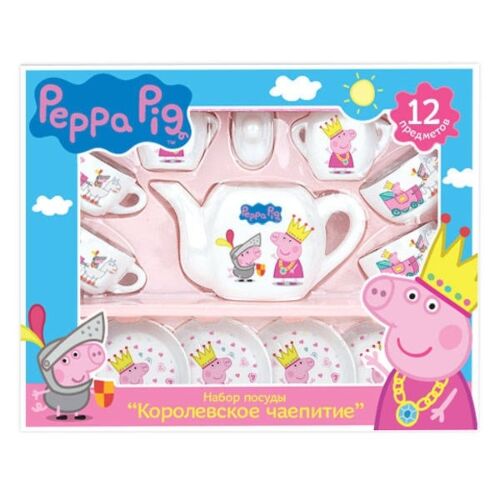 Peppa Pig: Набор посуды "Королевское Чаепитие" 12пред.
