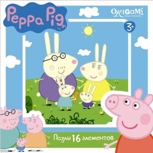 Origami: Peppa Pig. Пазл "Семья кроликов" 16эл.