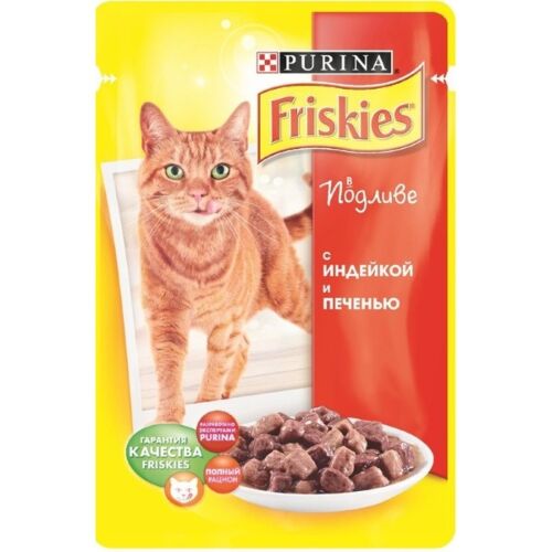 Корм для кошек Friskies 100г индейка, печень