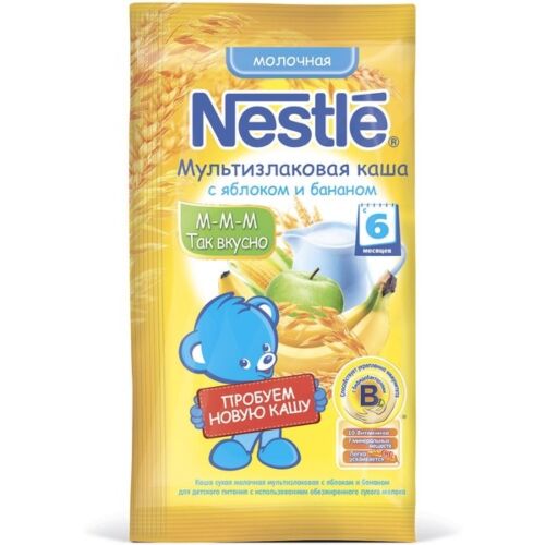 Nestle: Каша Молочная Мультизлак Яблоко Банан 35г