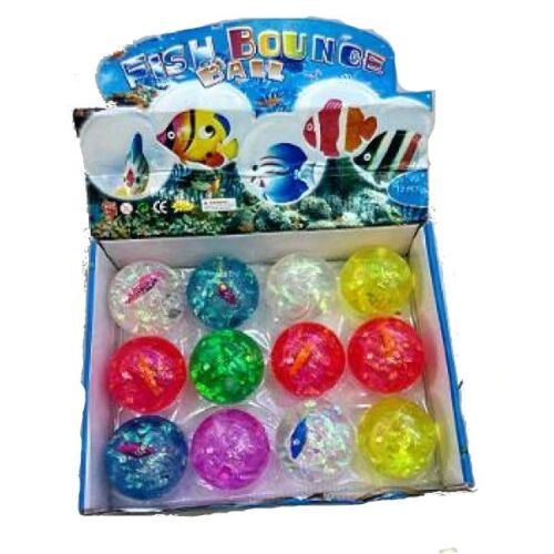 no brand: Мяч-попрыгун "Fish Bounce Ball" со светом, в ассорт.