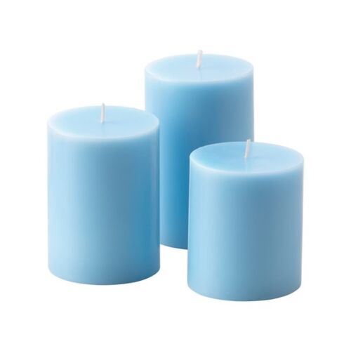 IKEA: Свеча НИКЭР ароматическая 3 шт голубой 702.855.56