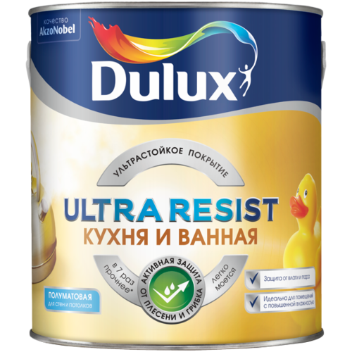 Краска Dulux Ultra Resist Кухня и ванная BW 2,5л