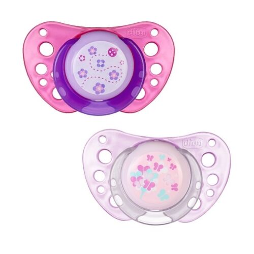 Chicco: Пустышка силикон Physio Air 6+ 2 шт розовая