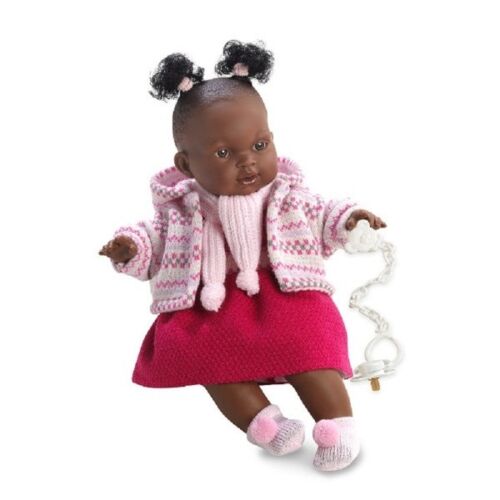 LLORENS: Кукла Адим в розовом жакете 38см, афро