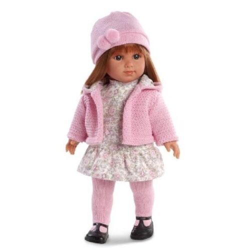 LLORENS: Кукла Елена 35см , шатенка в роз.курточке