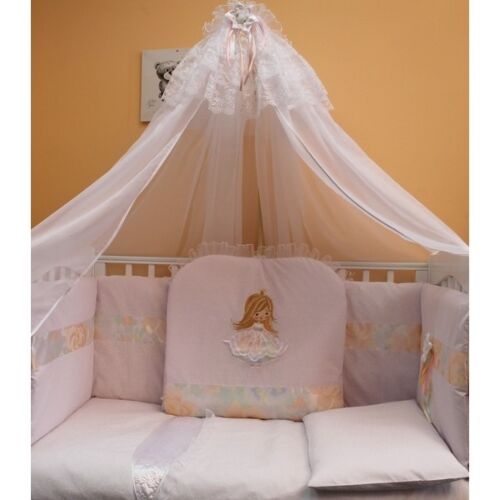 Балу: Комплект в кроватку Я принцесса белый/розовый 7 пр.