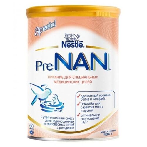 Nestle: Смесь 400г Nan для недоношенных детей