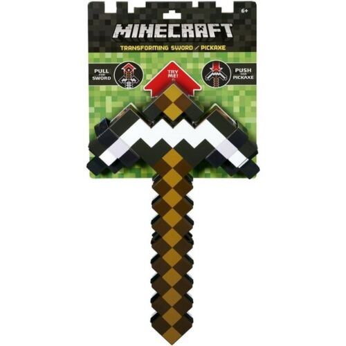 Minecraft: Меч-Кирка коричневая пиксельная 60см