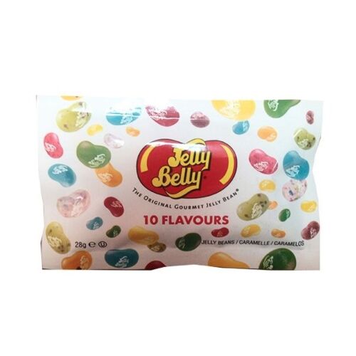 Jelly Belly жевательное драже ассорти 10 вкусов 28 г пакет