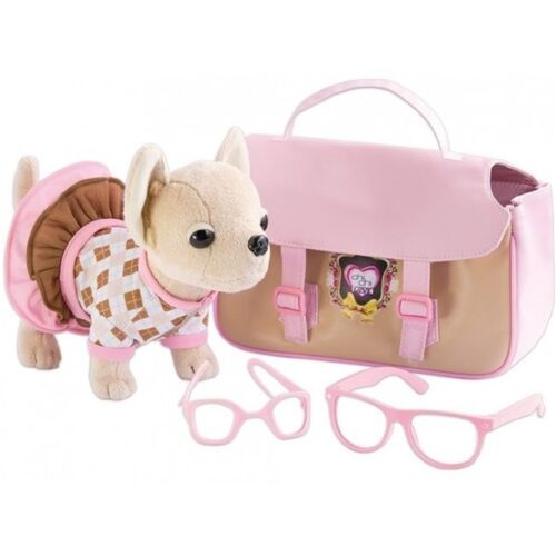 Chi Chi Love: Плюшевая собачка с сумкой и очками, 20см