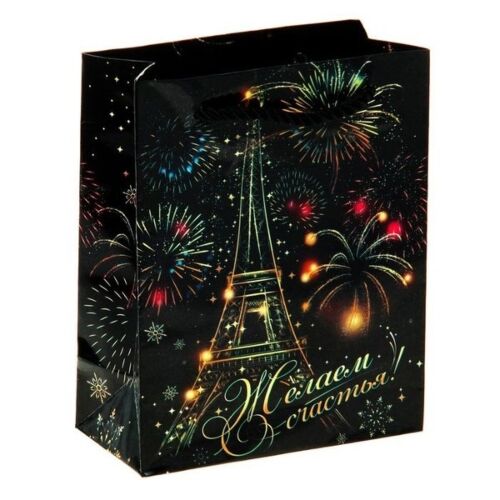 Пакет ламинат вертикальный "Огни Парижа" 12х15 см 822975
