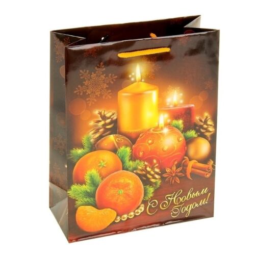 Пакет ламинат вертикальный "Новогодние свечи" 11 х14 см 1052978