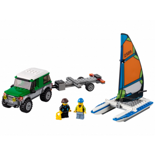 LEGO: Внедорожник с прицепом для катамарана