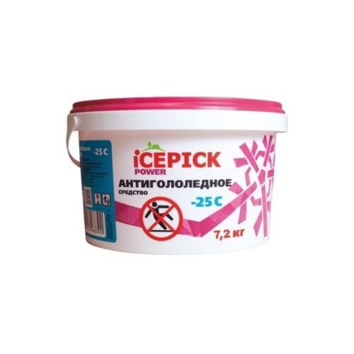 Реагент ICEPICK power антигололедный, 7,2 кг