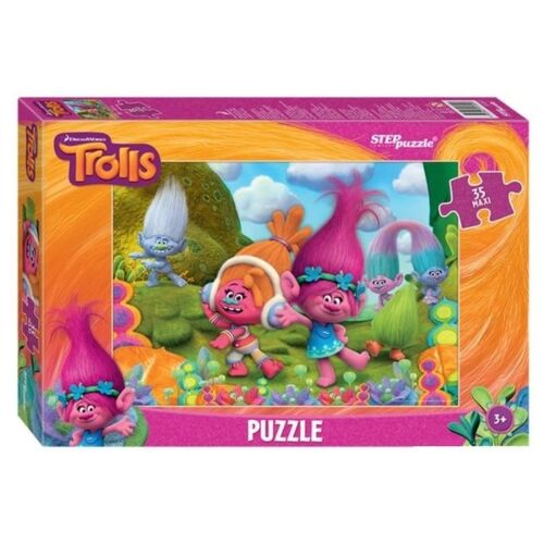 Step Puzzle: DreamWorks. Пазлы maxi "Trolls" 35эл.