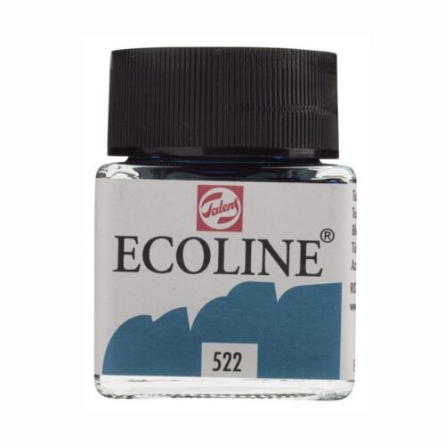 Краска акварельная жидкая ECOLINE, (522) Бирюзовый синий, 30мл