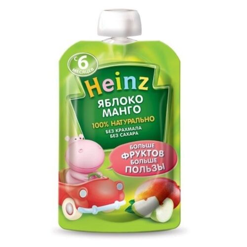 Heinz: Пюре 90г Яблоко, манго пауч
