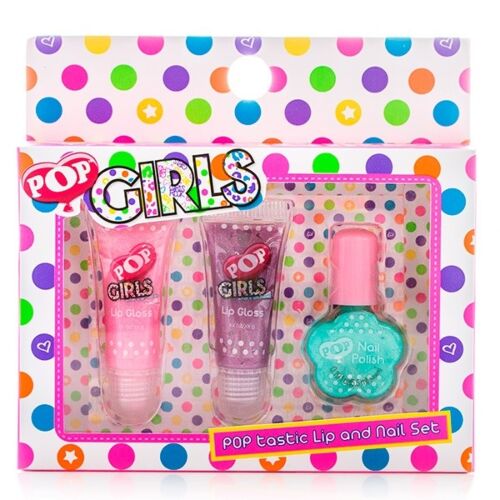 POP: Игровой набор детской декоративной косметики, для губ и ногтей
