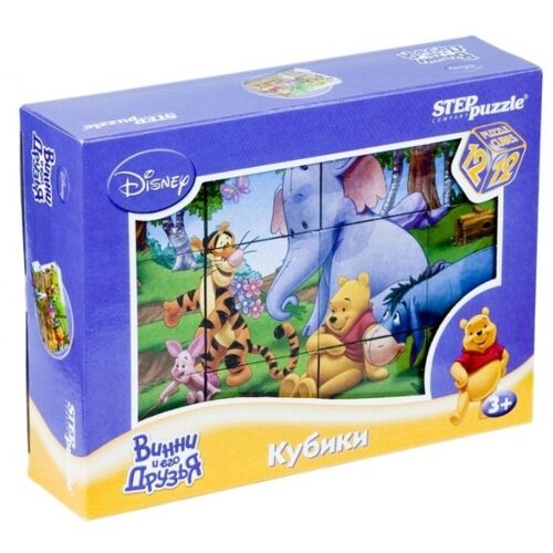 Step Puzzle: Disney Winnie. Кубики 12шт.