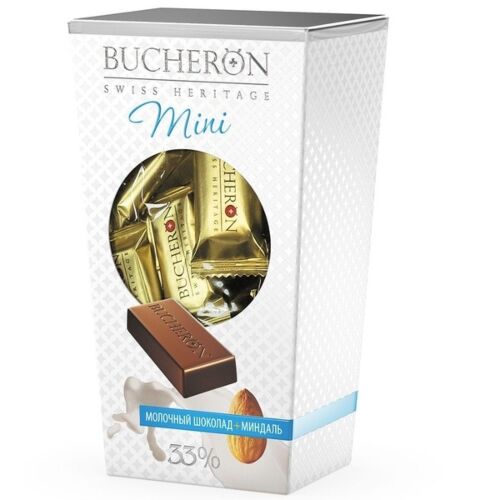 Шоколад BUCHERON MINI молочный шоколад с миндалем 171г
