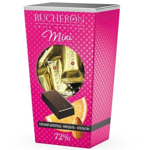 Шоколад BUCHERON MINI горький шоколад с миндалем и апельсином 171г