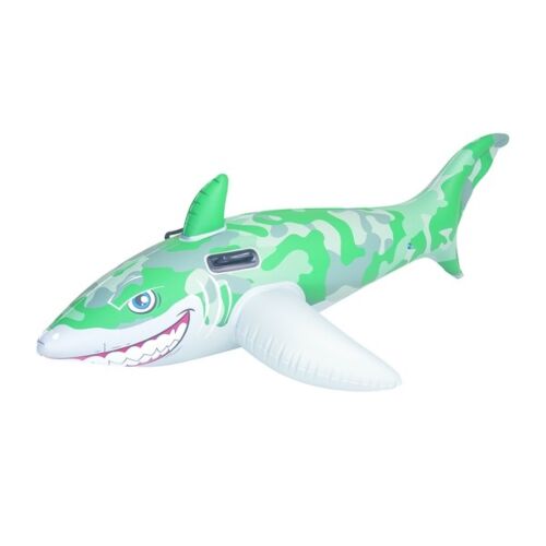 Bestway: Надувная игрушка для катания верхом Акула 183х102 см, винил, зелёный
