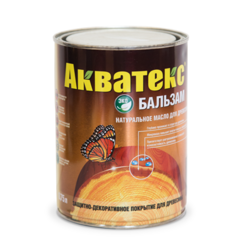 Натуральное масло для древесины Акватекс - бальзам  0,75 л бестветный