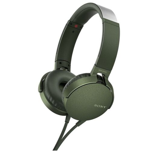 Наушники Sony MDR-XB550AP green