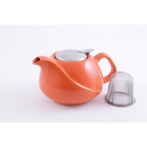 Fissman: Заварочный чайник 750 мл с ситечком ОРАНЖЕВЫЙ (керамика) - TP-9205.750