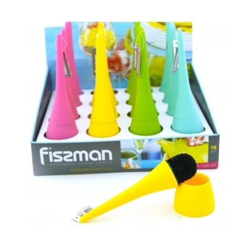 Fissman: Ершик для мытья посуды в подставке 20x6 см (пластик) - PR-7426.BR
