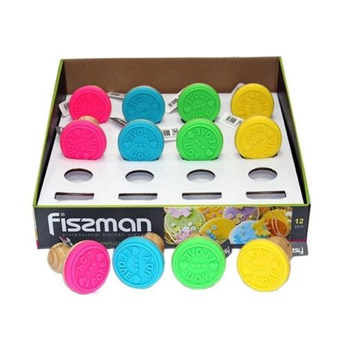 Fissman: Штамп для печенья на деревянной ручке 6 см (силикон) - PR-7659.BW