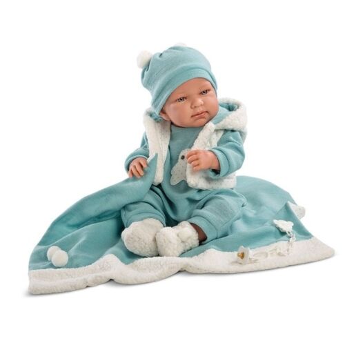LLORENS: Кукла малыш Тино 43см, с одеялом