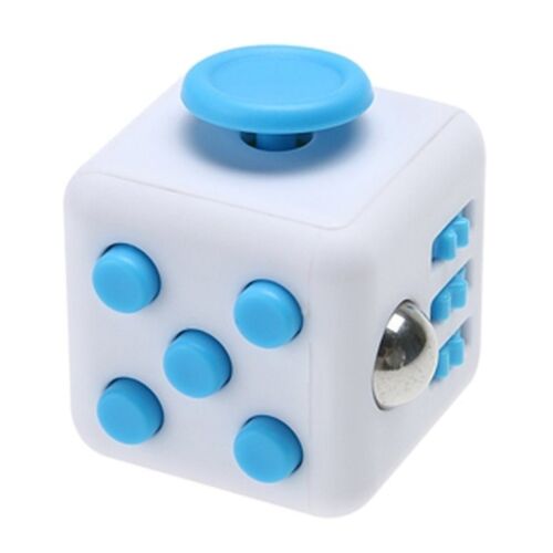 Fidget Cube: Кубик-антистресс Light бело-синий