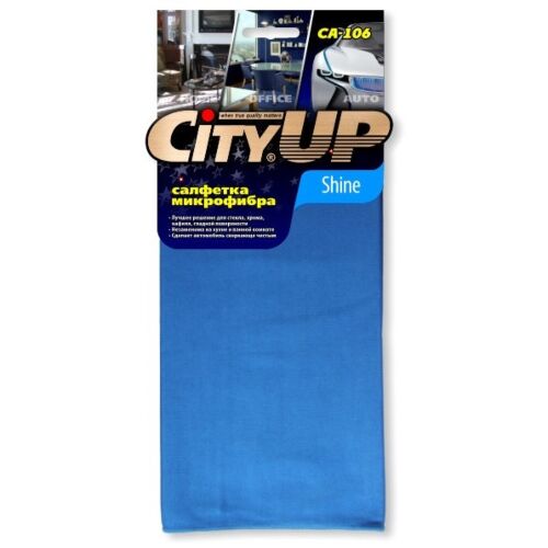Салфетка из микрофибры "City Up" СА-106 "SHINE" 35х40 см