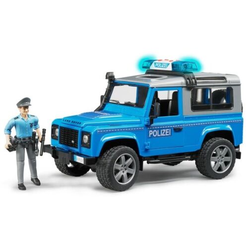 Bruder: Внедорожник Land Rover Defender Station Wagon Полицейская с фигуркой