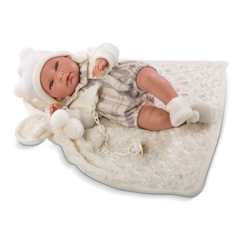 LLORENS: Кукла малыш Нико 38см с меховым одеялом