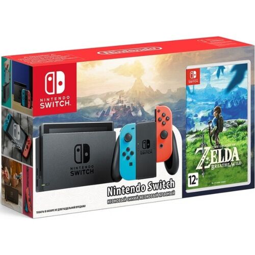 Игровая консоль Nintendo Switch Red/Blue + The Legend of Zelda: Breath of of the Wild