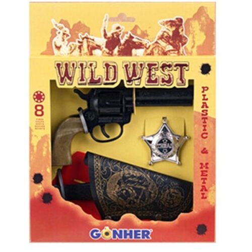 Gonher: Cowboy. Револьвер "Wild West" с кобурой и звездой шерифа