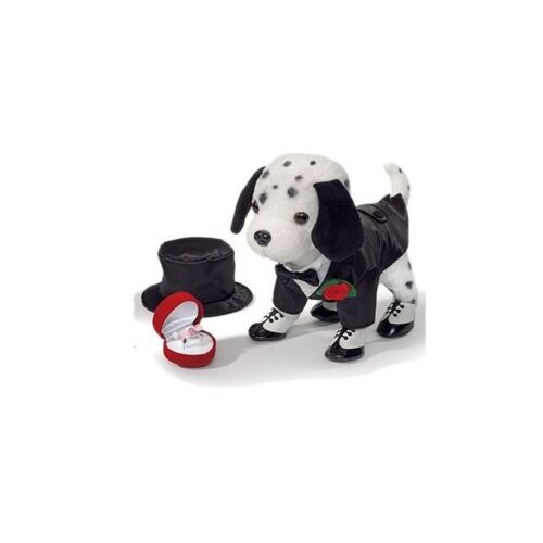 Chi Chi: Плюш. собака Далматинец в смокинге и кольцо для девоч., 20 см