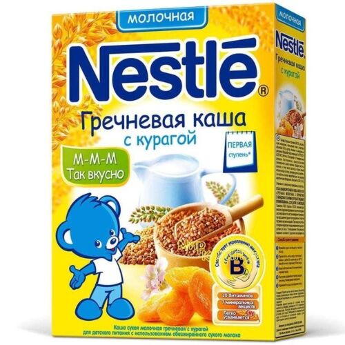 Nestle: Каша 250г Гречневая с курагой мол