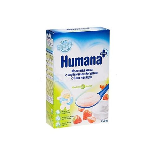 Хумана: Каша 250г Клубничный йогурт 8м+