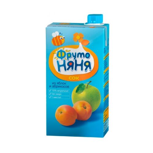 Фруто-няня: Сок 0,5л Яблоко,абрикос с мякотью