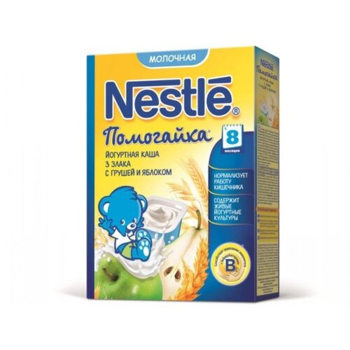 Nestle: Каша 200г 3 злака йогурт,груша,яблоко мол