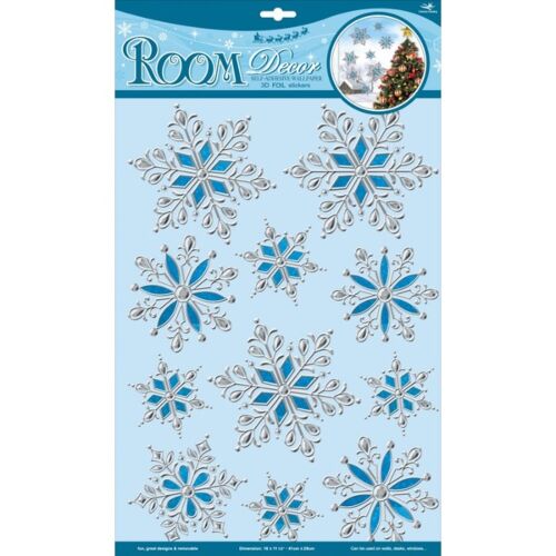 Room Decor: Новогодние наклейки "Резные снежинки"
