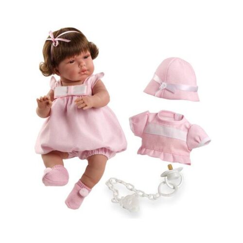 LLORENS: Кукла 45см с н-ром одежды, роз.платье