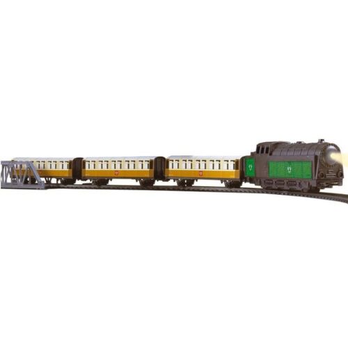 Pequetren: Железная дорога "TRANS SIBERIAN EXPRESS", металлич., со светом + ж/д станция, мост и туннель