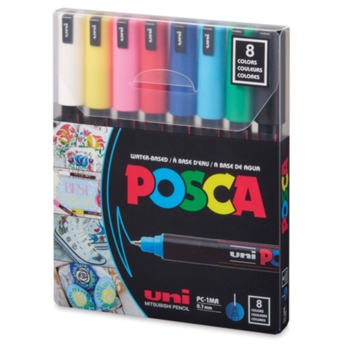 Набор маркеров Posca, 8 стандартных цветов, толщина 0.7мм