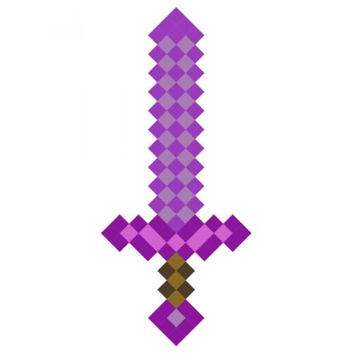 Minecraft: Меч Зачарованный фиолетовый пиксельный 60см
